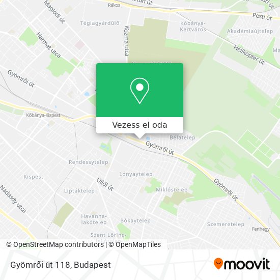 Gyömrői út 118 térkép