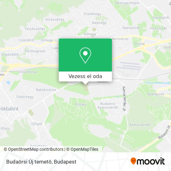 Budaörsi Új temetô térkép