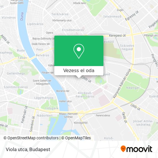 Viola utca térkép
