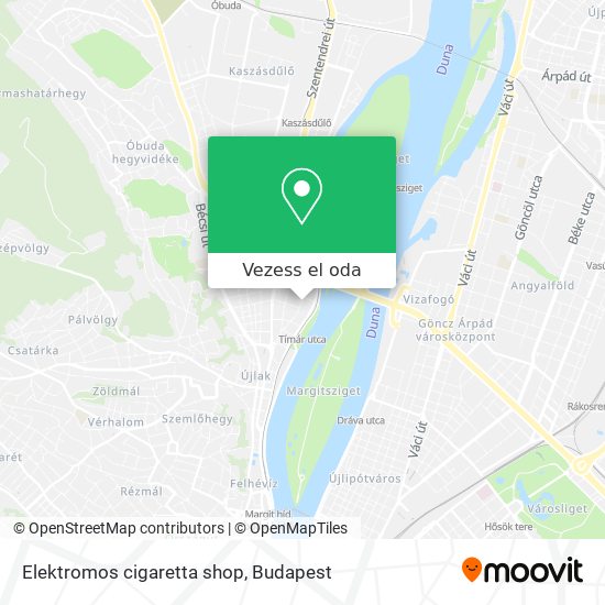 Elektromos cigaretta shop térkép