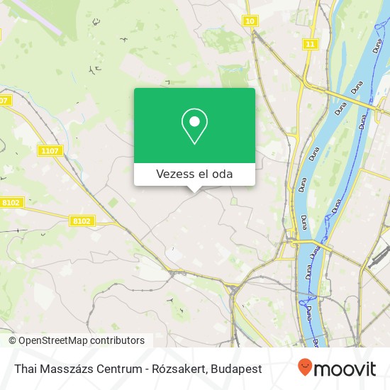 Thai Masszázs Centrum - Rózsakert térkép