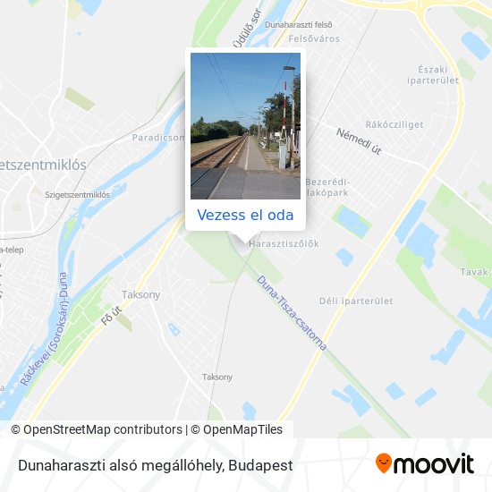 Dunaharaszti alsó megállóhely térkép