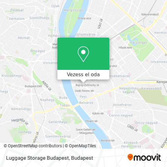 Luggage Storage Budapest térkép