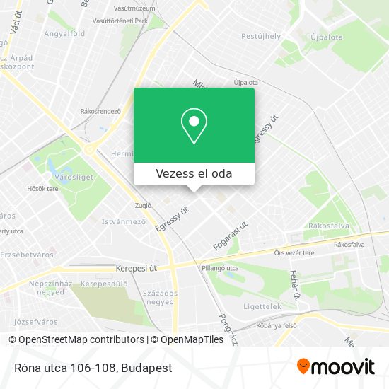 Róna utca 106-108 térkép