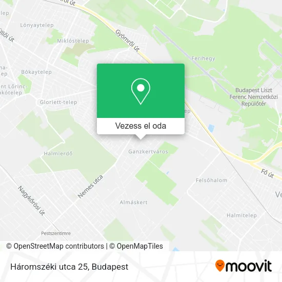 Háromszéki utca 25 térkép
