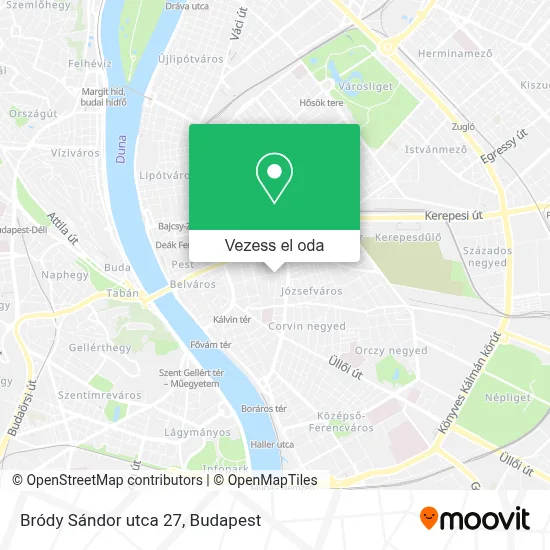 Bródy Sándor utca 27 térkép