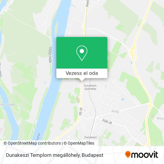 Dunakeszi Templom megállóhely térkép