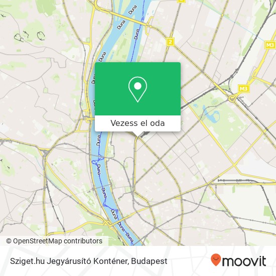 Sziget.hu Jegyárusító Konténer térkép