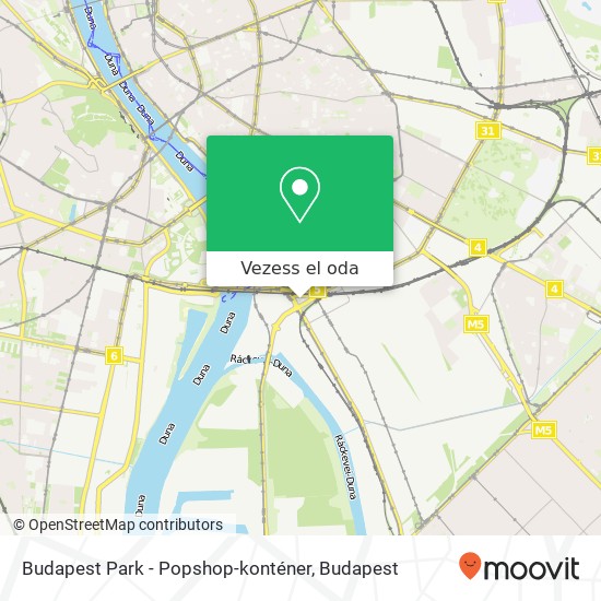 Budapest Park - Popshop-konténer térkép