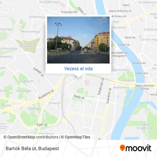Bartók Béla út térkép