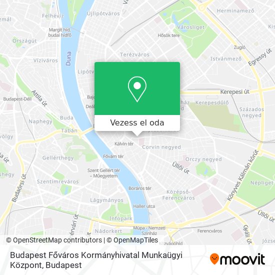Budapest Főváros Kormányhivatal Munkaügyi Központ térkép