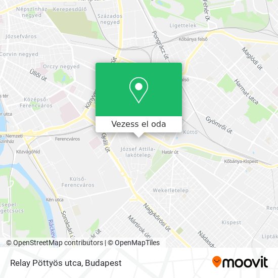 Relay Pöttyös utca térkép