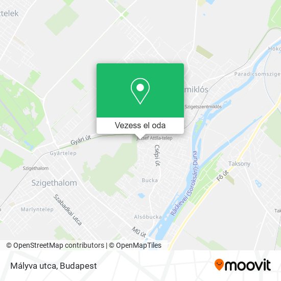 Mályva utca térkép
