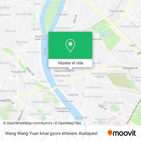 Wang Wang Yuan kínai gyors étterem térkép