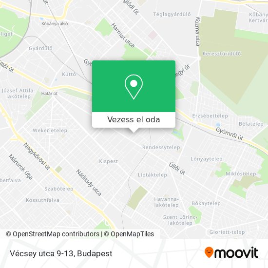 Vécsey utca 9-13 térkép