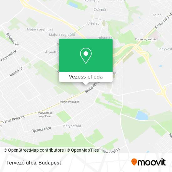 Tervező utca térkép
