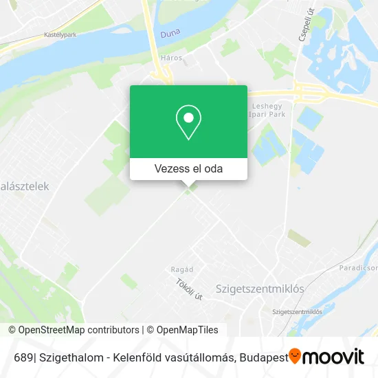 689| Szigethalom - Kelenföld vasútállomás térkép