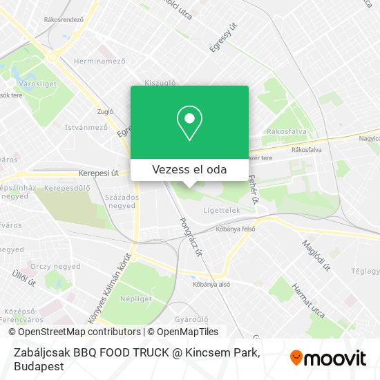 Zabáljcsak BBQ FOOD TRUCK @ Kincsem Park térkép