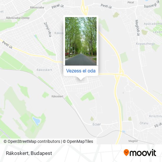 Rákoskert térkép