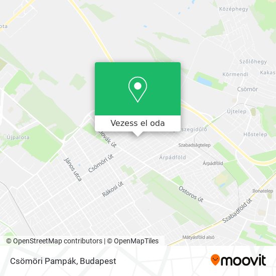 Csömöri Pampák térkép