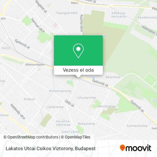 Lakatos Utcai Csikos Viztorony térkép