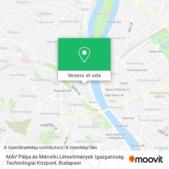 MÁV Pálya és Mérnöki Létesítmények Igazgatóság Technológiai Központ térkép