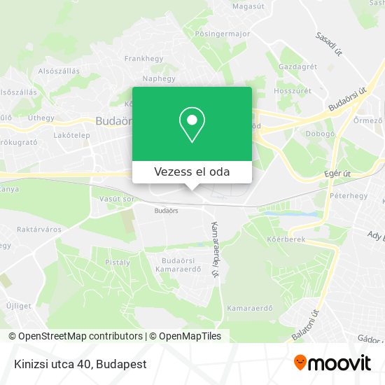 Kinizsi utca 40 térkép