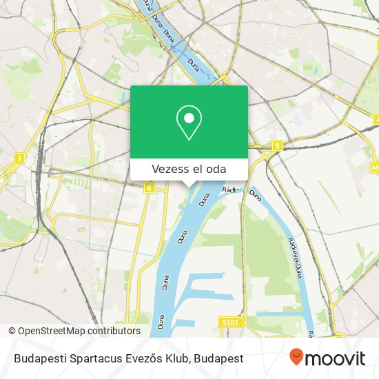 Budapesti Spartacus Evezős Klub térkép