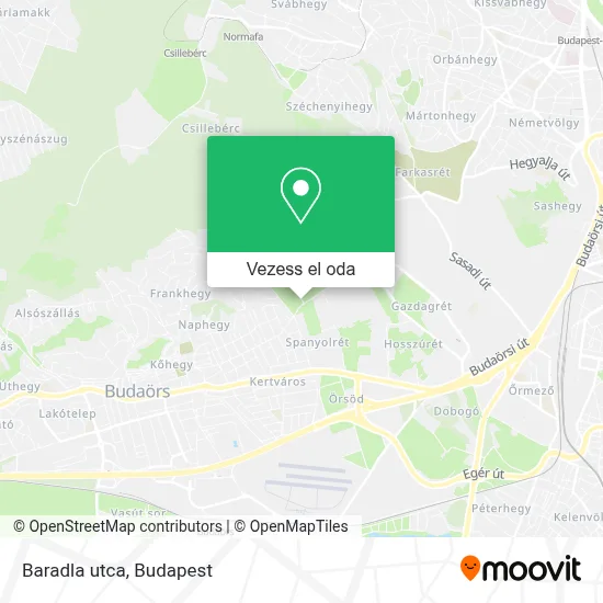 Baradla utca térkép
