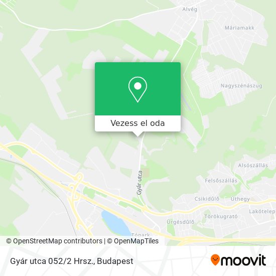 Gyár utca 052/2 Hrsz. térkép