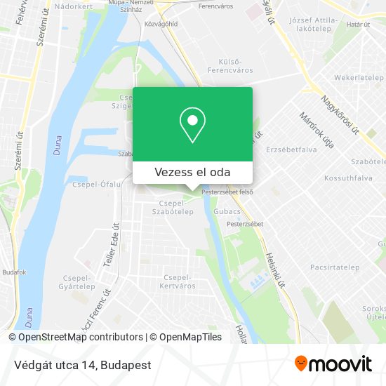 Védgát utca 14 térkép