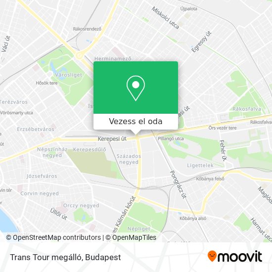 Trans Tour megálló térkép