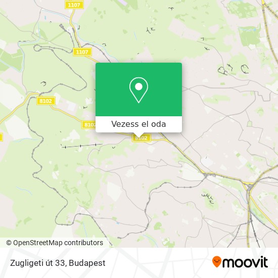 Zugligeti út 33 térkép