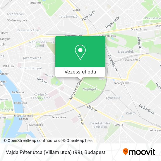 Vajda Péter utca (Villám utca) (99) térkép