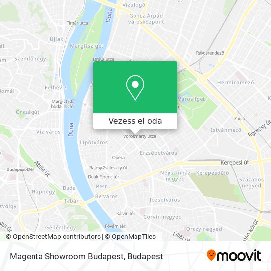 Magenta Showroom Budapest térkép