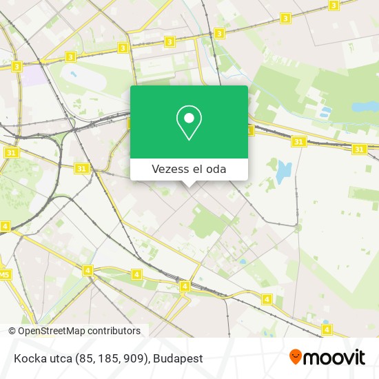 Kocka utca (85, 185, 909) térkép