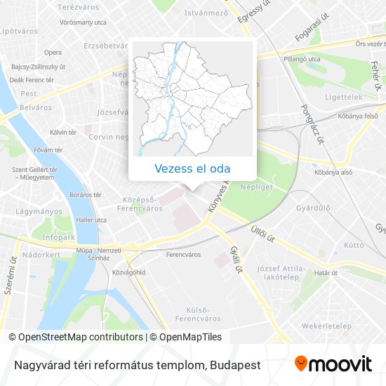 Nagyvárad téri református templom térkép