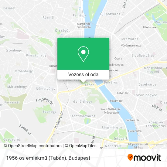 1956-os emlékmű (Tabán) térkép