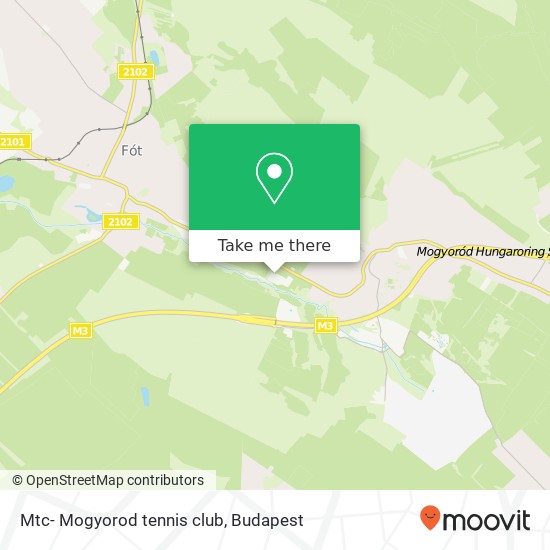 Mtc- Mogyorod tennis club térkép