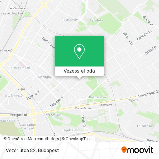 Vezér utca 82 térkép