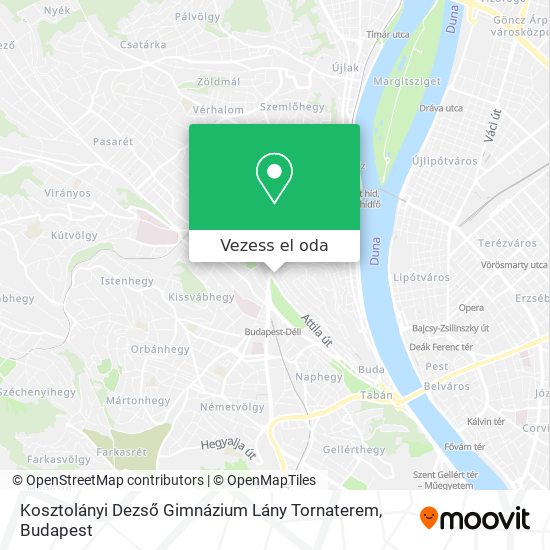 Kosztolányi Dezső Gimnázium Lány Tornaterem térkép