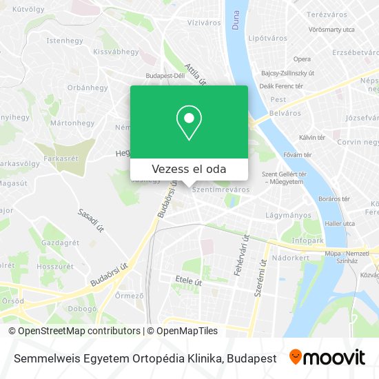 Semmelweis Egyetem Ortopédia Klinika térkép
