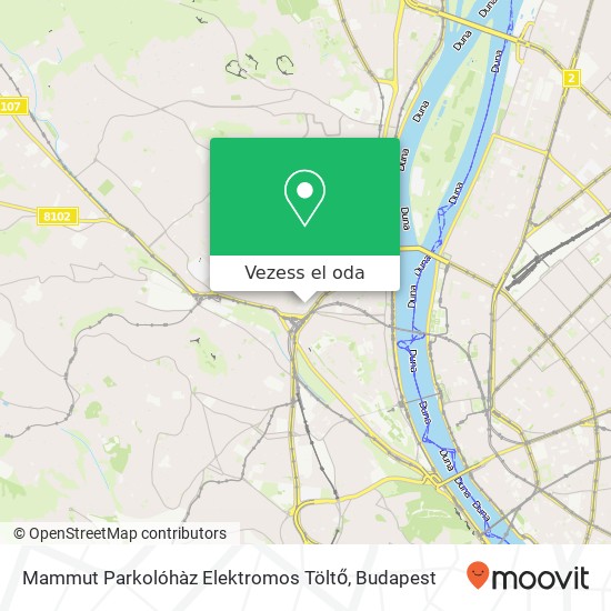 Mammut Parkolóhàz Elektromos Töltő térkép