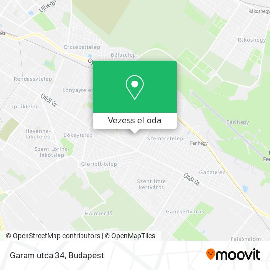 Garam utca 34 térkép