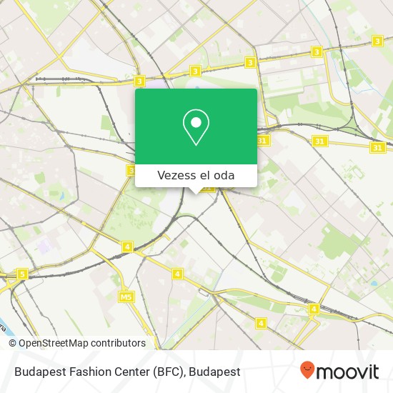 Budapest Fashion Center (BFC) térkép