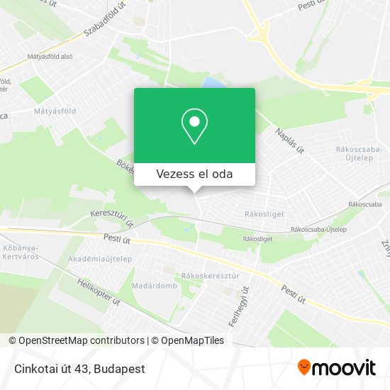 Cinkotai út 43 térkép