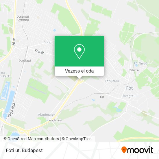 Fóti út térkép