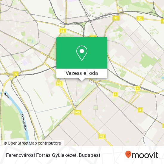 Ferencvárosi Forrás Gyülekezet térkép