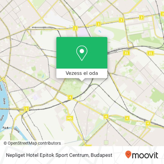 Nepliget Hotel Epitok Sport Centrum térkép