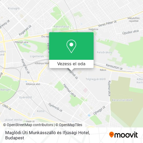 Maglódi Úti Munkásszálló és Ifjúsági Hotel térkép